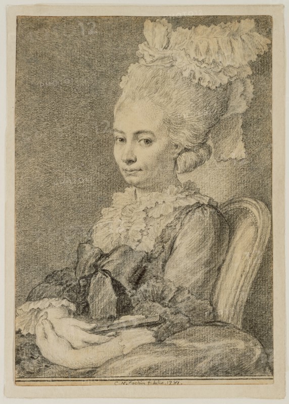 Portrait of a Young Woman Holding a Fan