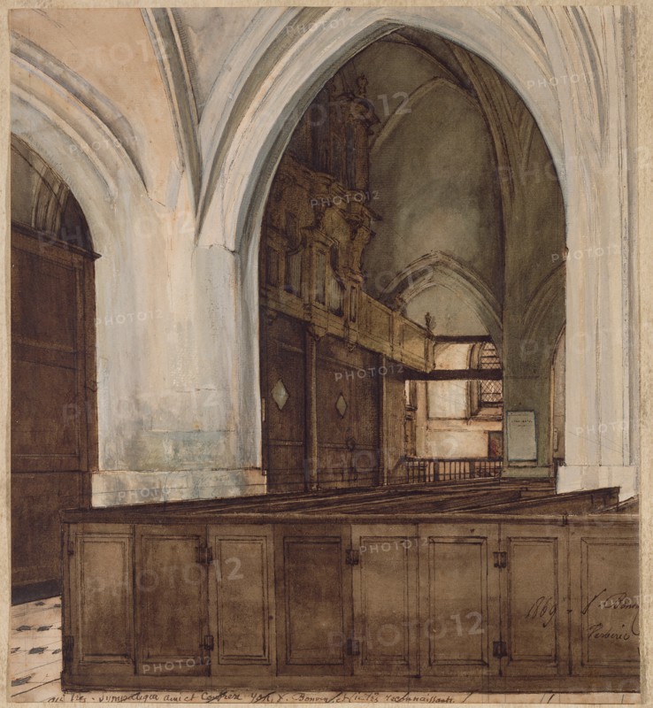 Interior of Abbey of Aramont