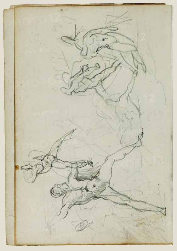 Studies of nude men in combat