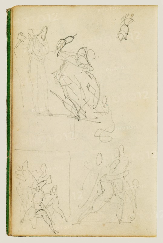 Three compositional studies of figure group