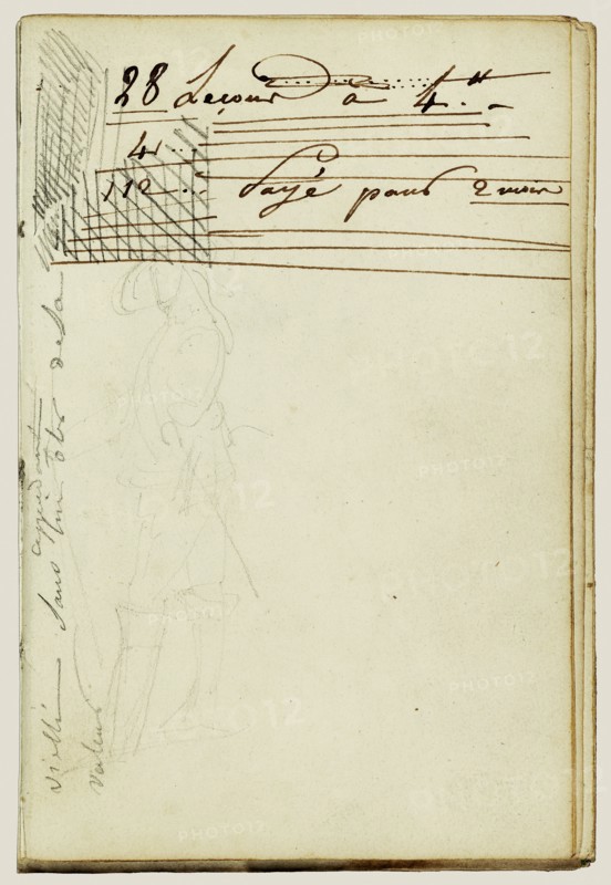 Standing cavalier, continuation of letter