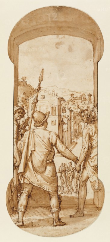 Taddeo Returns to Rome Escorted by Drawing and Spirit toward the