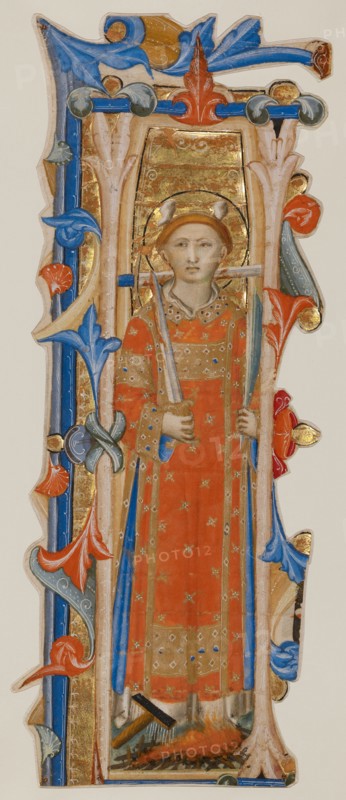 Initial I: A Martyr Saint