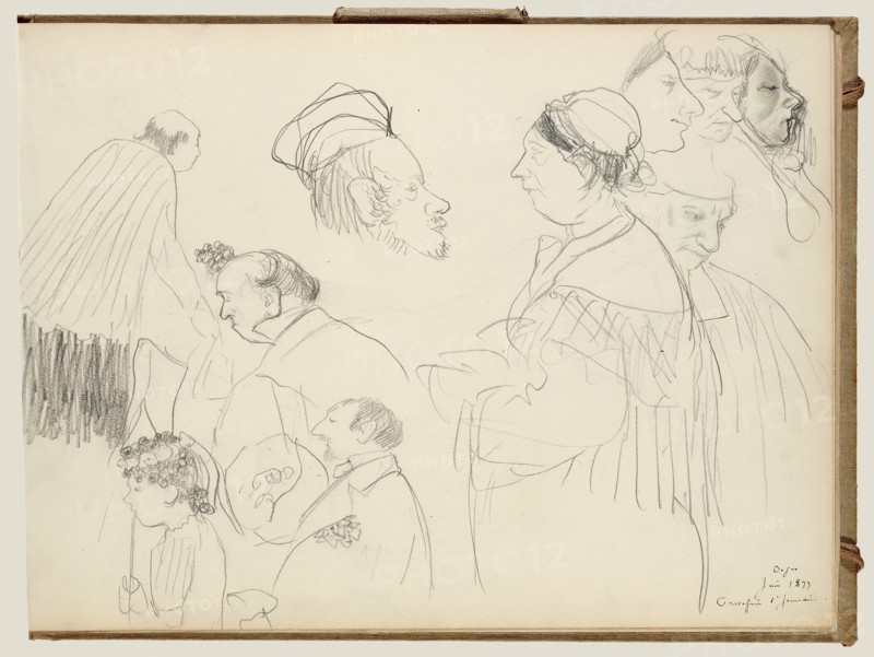 Sketches of Figures at a Funeral