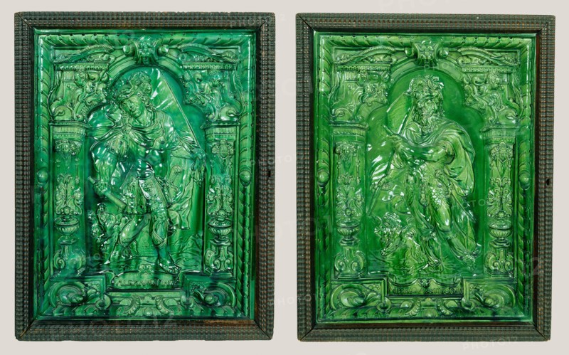 Stove Tile Depicting Alexander the Great,  Stove Tile Depicting