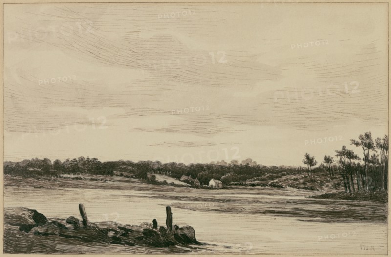 The Loing River at the Edge of the Forest of Fontainebleau