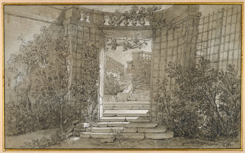 Landscape with a Staircase and a Balustrade
