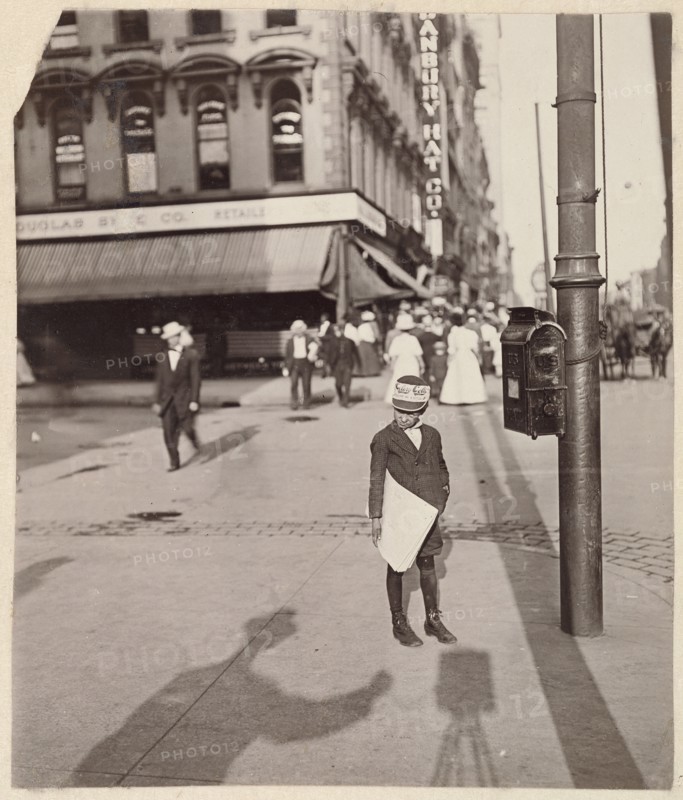 [Self-Portrait with Newsboy]