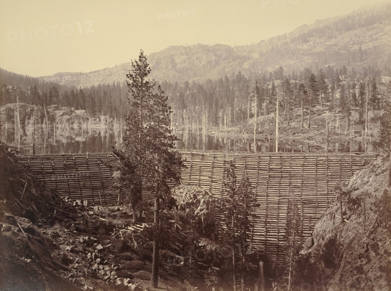 [Rudyard (English) Reservoir. Central Dam 114 feet high,  Timber