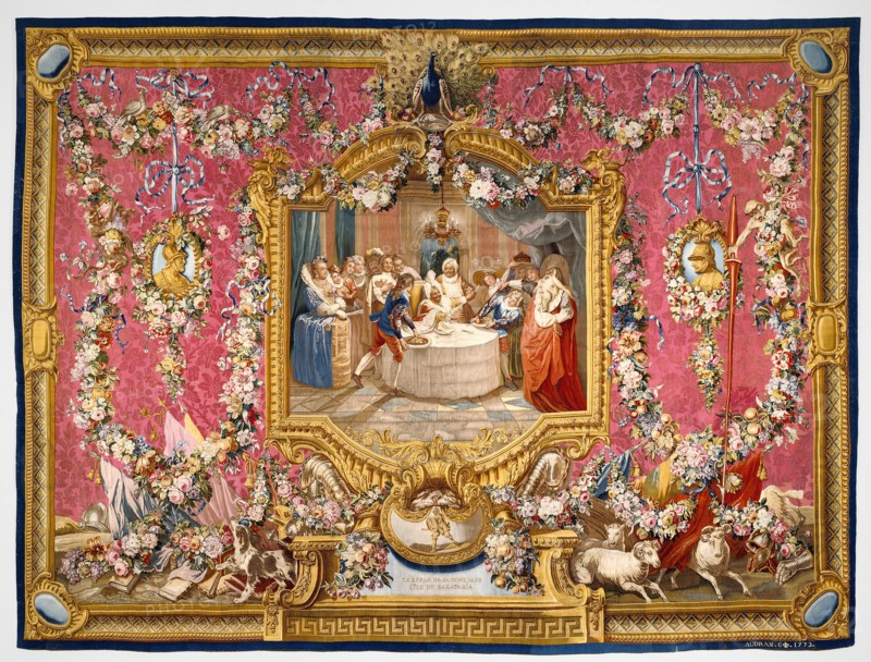 Tapestry: Le Repas de Sancho dans l'Ile de Barataria, from L'His
