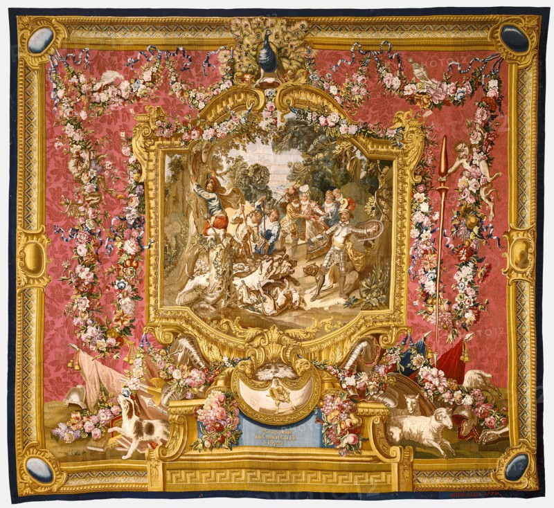 Tapestry: La Poltronnerie de Sancho Ã  la chasse, from L'Histoir