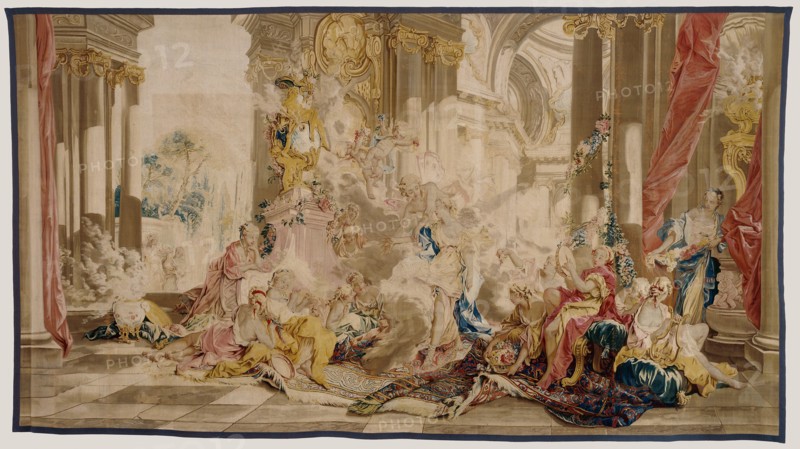 Tapestry: Psyche at Cupid's Palace