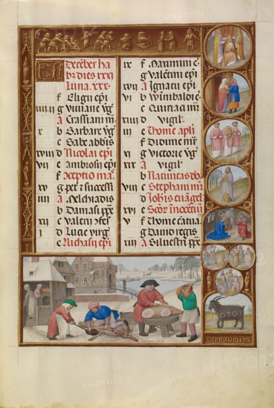 Slaughtering of Pigs,  Zodiacal Sign of Capricorn