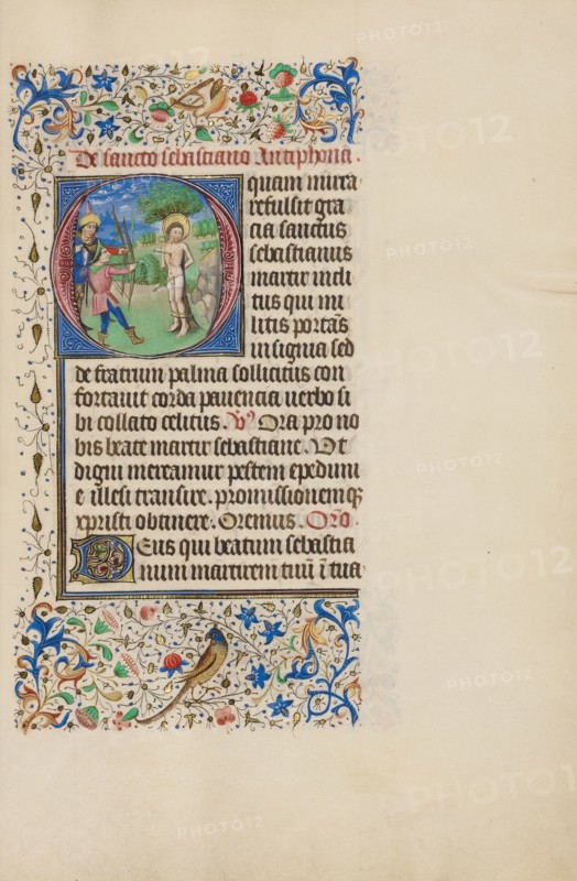 Initial O: The Martyrdom of Saint Sebastian