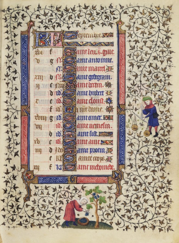 A Woman Harvesting Grapes,  Zodiacal Sign of Libra