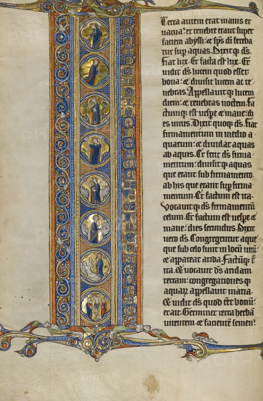 Initial I: Scenes of the Creation of the World and the Crucifixi