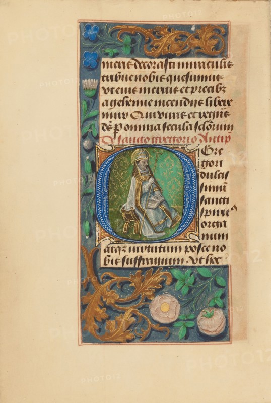 Initial O: Saint Gregory