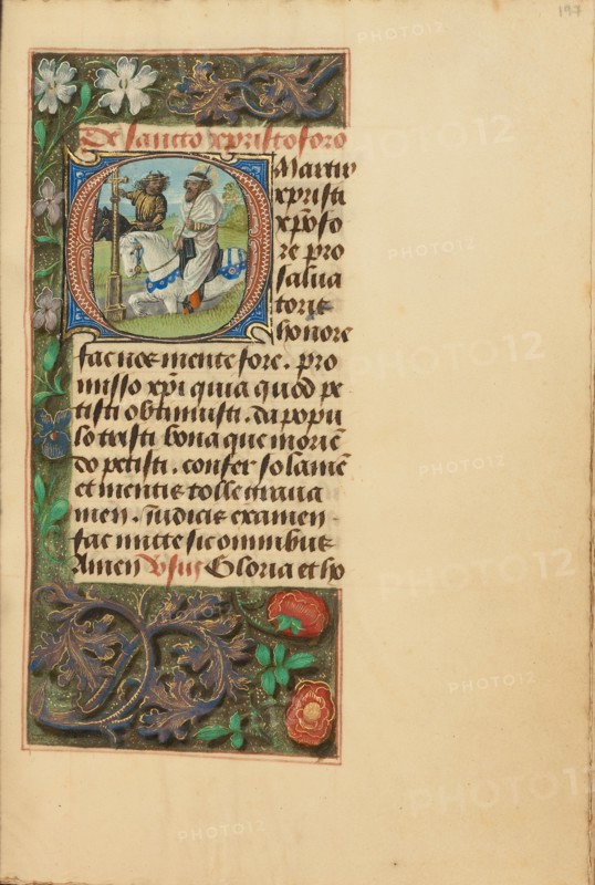 Initial O: Saint Christopher