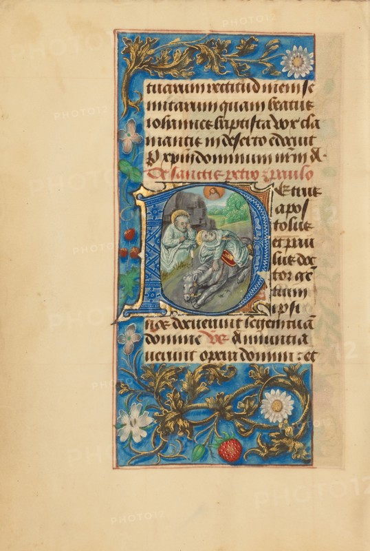Initial P: Saint Peter and the Conversion of Saint Paul