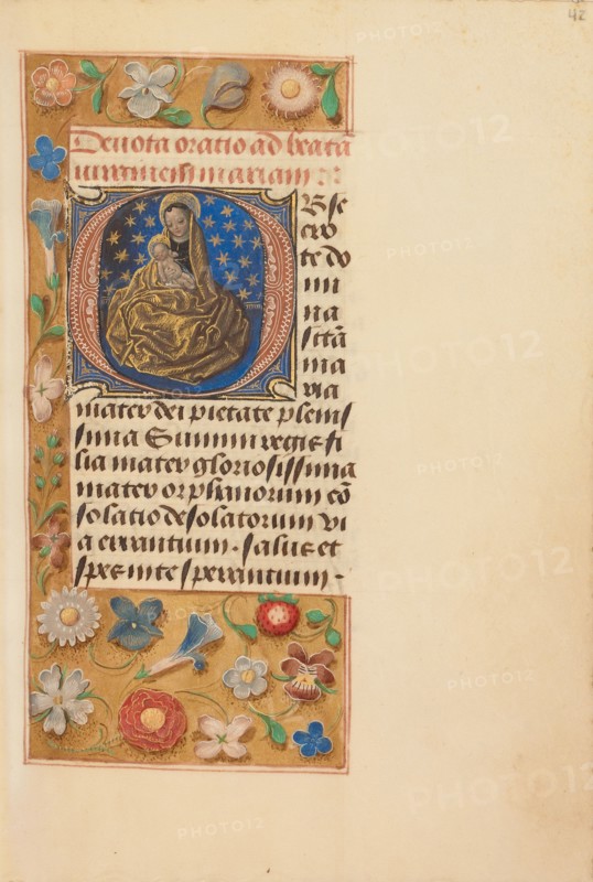 Initial O: Madonna of Humility