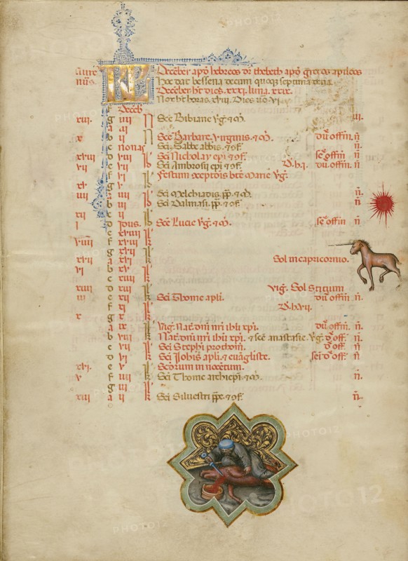 A Man Slaughtering a Pig,  Zodiacal Sign of Capricorn