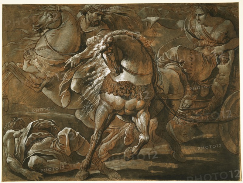 Tullia about to Ride over the Body of Her Father in Her Chariot