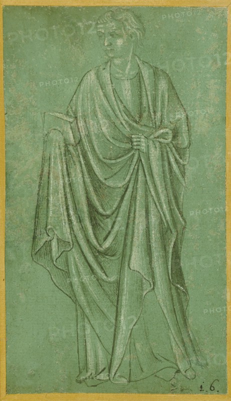 A Draped Figure Holding a Book