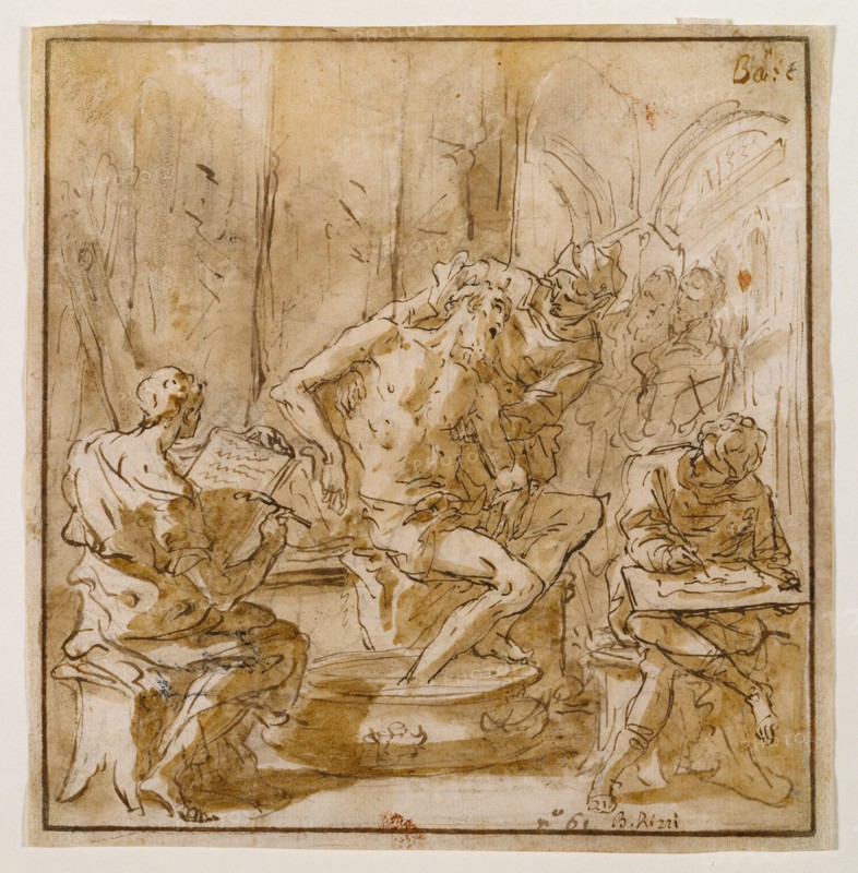 The Death of Seneca (recto),  Study of a Man (verso)