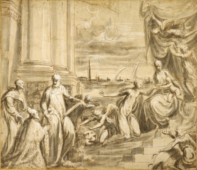 The Mystic Marriage of Saint Catherine with Saints and a Doge