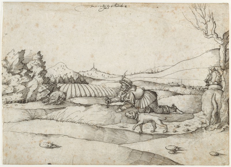 A Falconer in a Landscape