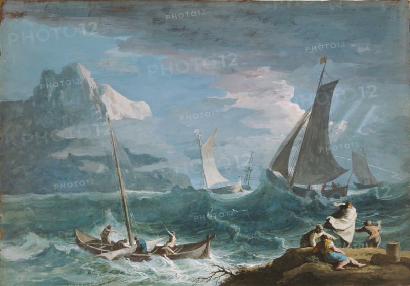 Fishing Boats in a Storm