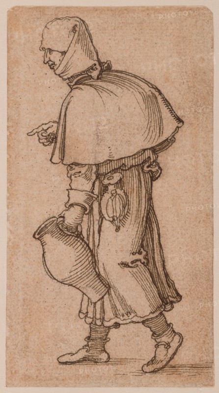 A Peasant Woman Carrying a Jug