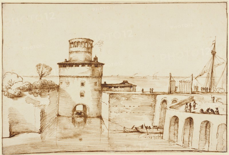 Landscape with a View of a Fortified Port