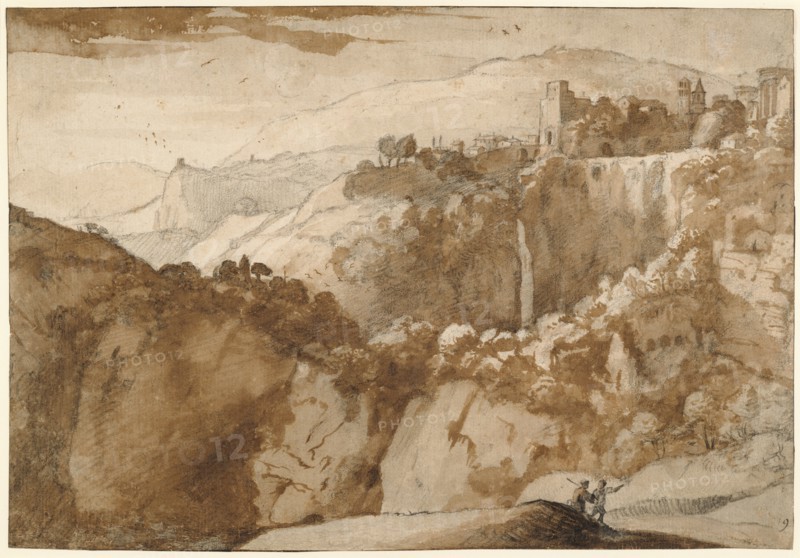 View of Tivoli (recto),  View of Tivoli (verso)