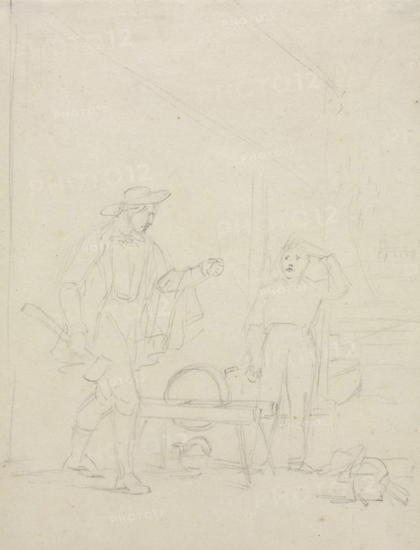 Who'll Turn the Grindstone?, c. 1850. William Sidney Mount (American, 1807-1868). Graphite;