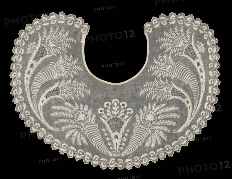 Embroidered Collar, 1810-1840. America, 19th century. Embroidery and drawn work: cotton; average: 54.6 x 41.9 cm (21 1/2 x 16 1/2 in.)
