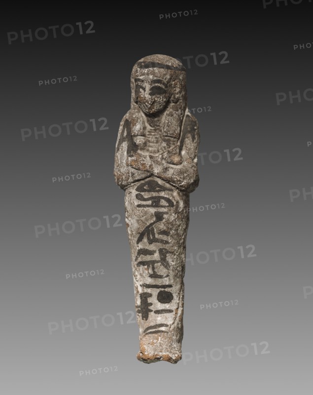 Shawabty of Tabaketenkhonsu, 1000-945 BC. Egypt, Third Intermediate Period, mid- to late Dynasty 21 (1069-945 BC). Painted terracotta; overall: 11.2 x 3.4 x 2 cm (4 7/16 x 1 5/16 x 13/16 in.).