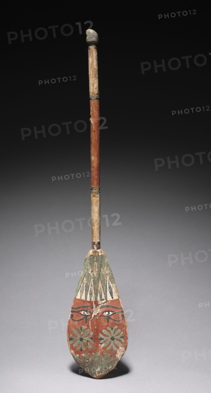 Model Steering Oar, 2040-1648 BC. Egypt, Middle Kingdom. Painted tamarisk; overall: 39.3 x 6.8 x 1.2 cm (15 1/2 x 2 11/16 x 1/2 in.).