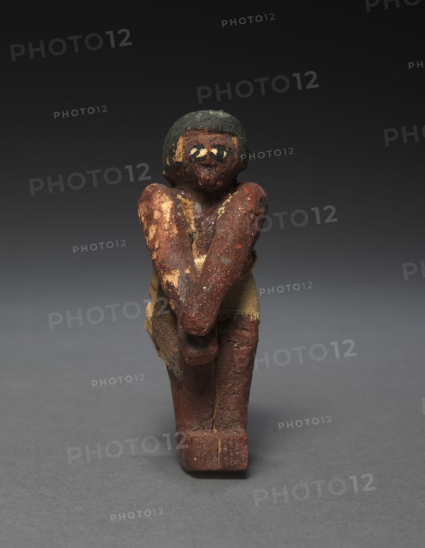 Seated Model Sailor, c. 2000-1000 BC. Egypt, Middle Kingdom, late Dynasty 11 (2040-1980 BC) to early Dynasty 12 (1980-1951 BC). Painted sycamore fig; average: 11 cm (4 5/16 in.).