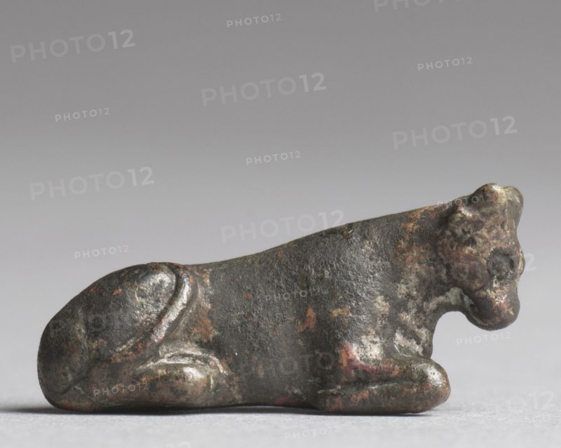 Weight in the Form of a Bull or Cow, 1540-1296 BC. Egypt, New Kingdom, Dynasty 18. Tin-bronze, solid cast; overall: 1.3 cm (1/2 in.).