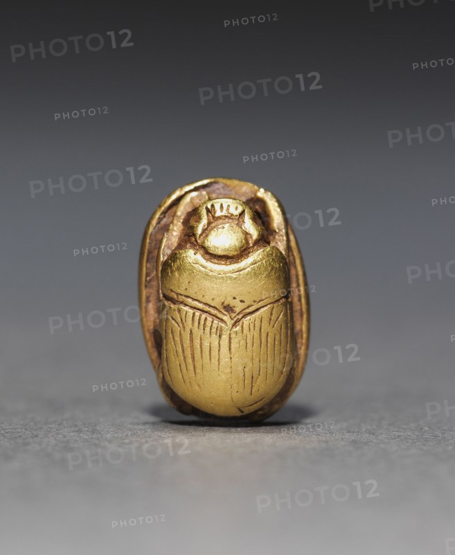 Scarab, 1980-1801 BC. Egypt, Middle Kingdom, late Dynasty 12. Gold; overall: 1.1 cm (7/16 in.).