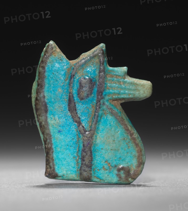 Eye of Horus Amulet, 945-715 BC. Egypt, Third Intermediate Period, Dynasties 22-25. Turquoise faience; overall: 3 x 0.6 cm (1 3/16 x 1/4 in.).