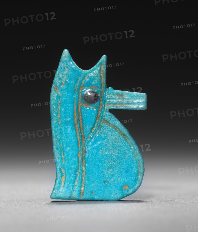 Eye of Horus Amulet, 945-715 BC. Egypt, Third Intermediate Period, Dynasties 22-25. Turquoise faience; overall: 1.9 x 0.5 cm (3/4 x 3/16 in.).