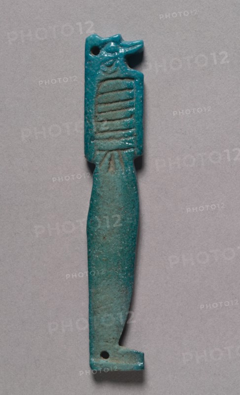 Son of Horus Amulets, 664-525 BC. Egypt, Late Period, Dynasty 26. Bright turquoise faience; average: 9 x 1.6 x 0.4 cm (3 9/16 x 5/8 x 3/16 in.).