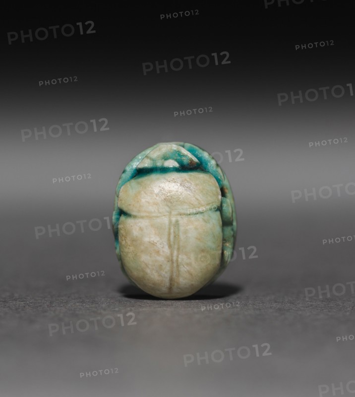 Scarab, 1648-1540 BC. Egypt, Second Intermediate Period. Steatite, traces of turquoise glaze; overall: 0.8 cm (5/16 in.).
