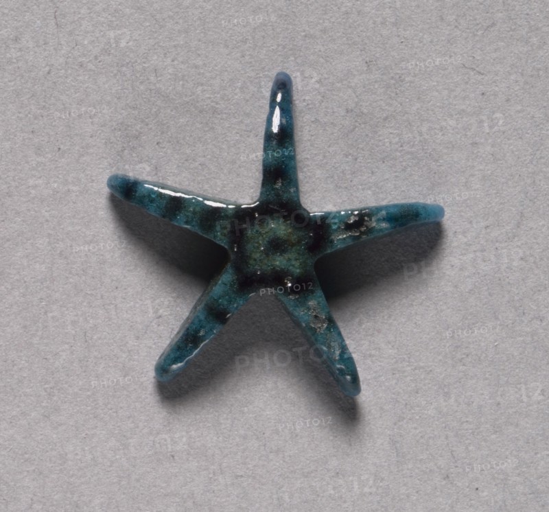 Amulet of a Star, 1980-1801 BC. Egypt, Middle Kingdom, Dynasty 12. Deep turquoise green faience; overall: 1.9 cm (3/4 in.).