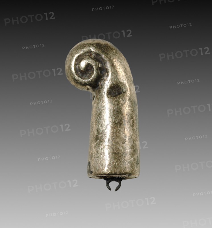 Sidelocks and Elements of Wig Decoration, 1980-1801 BC. Egypt, Middle Kingdom, Dynasty 12. Electrum (?) over a calcite gesso; silver; average: 1 cm (3/8 in.).