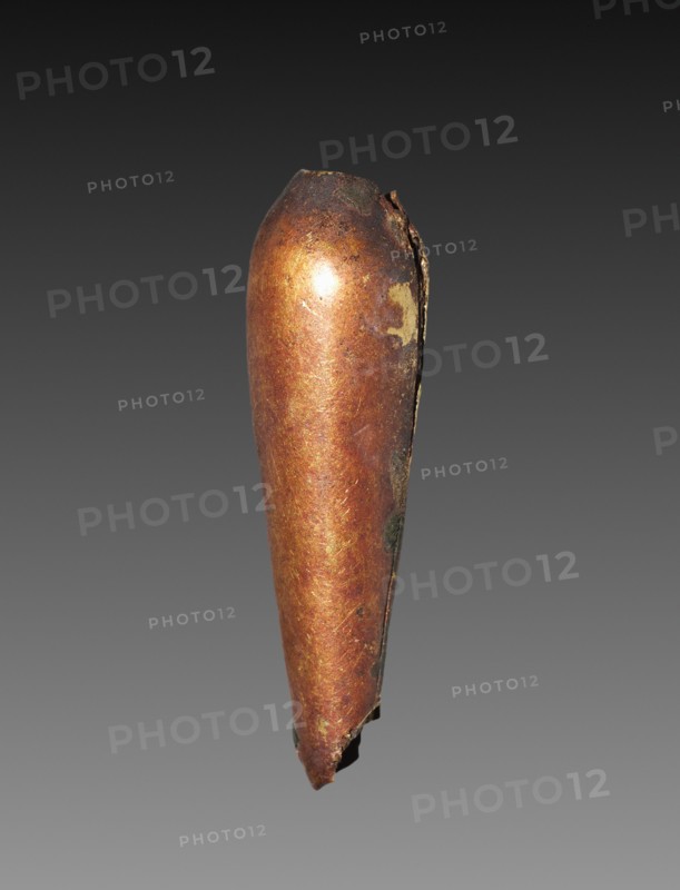 Teardrop-Shaped Bead, 1980-1801 BC. Egypt, Middle Kingdom, Dynasty 12. Gold over calcite gesso core; average: 2.4 cm (15/16 in.).