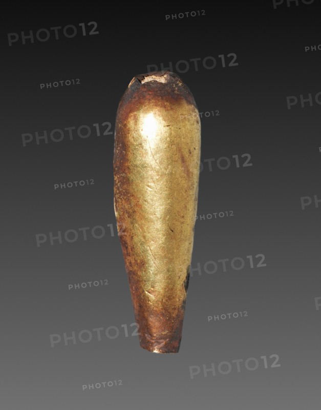 Teardrop-Shaped Bead, 1980-1801 BC. Egypt, Middle Kingdom, Dynasty 12. Gold over calcite gesso core; average: 2.4 cm (15/16 in.).