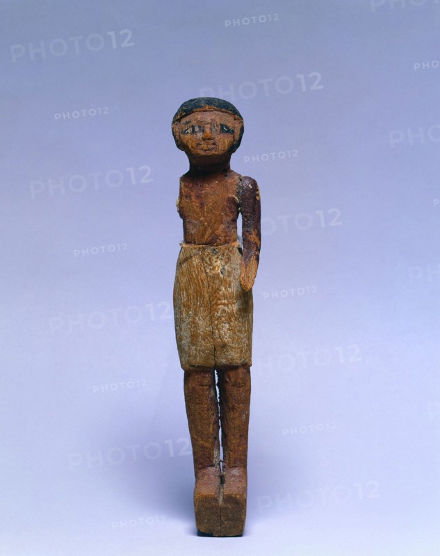 Model Figure of a Man, 1980-1801 BC. Egypt, Middle Kingdom, Dynasty 12, 1980-1801 BC. Painted wood; overall: 22 x 5.2 x 3.6 cm (8 11/16 x 2 1/16 x 1 7/16 in.).